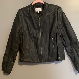 Women’s Leather Moto-Style Jacket